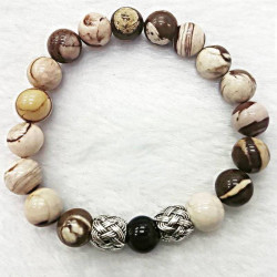 Gelang Kristal Brown Zebra Jasper