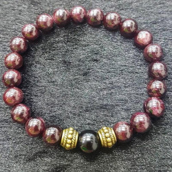 Gelang Kristal Red Garnet